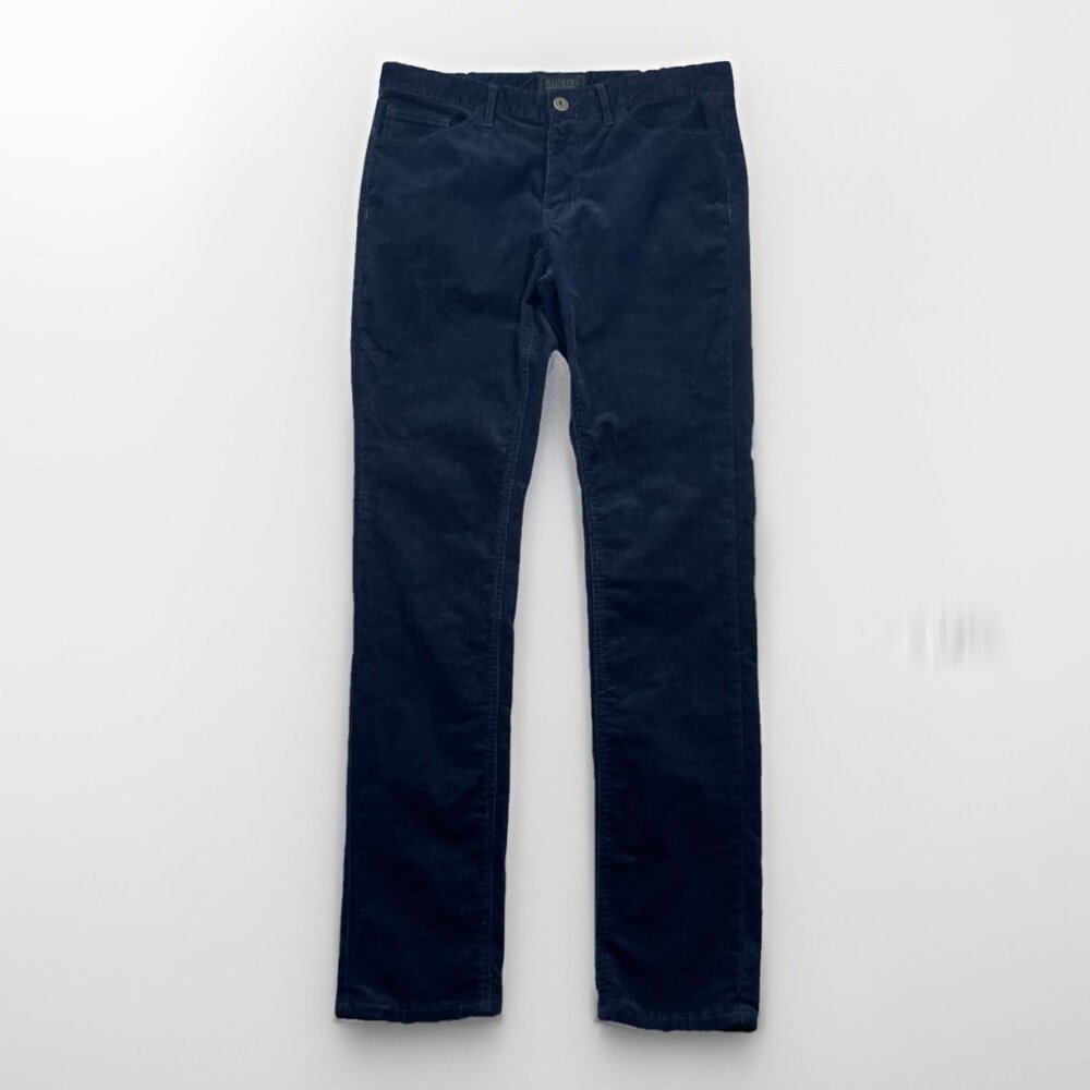 Y2K Blumind Corduroy Pants Men Sz 32 Dark Blue Preppy Dark Academia Zip Fly